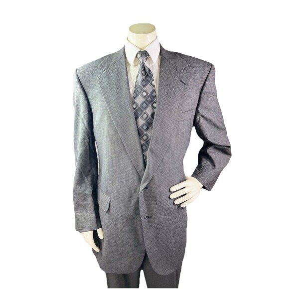 Vintage The Andover Shop 2pc Bespoke Suit Mens 44L 38x29 2-Button Made in USA - Picture 3 of 15